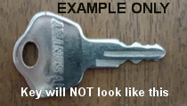 002 02 Key for WD2 MODEL HD2100 Sentry Safes 2 sided **