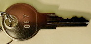067 67 Key for Unknown Outdoor Shed see picture
