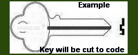 4A2045 Key for OSH KOSH Trunk with Corbin Company Lock - Click Image to Close
