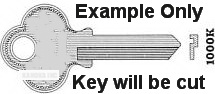 4A1817 Key for OSH KOSH Trunk with Corbin Company Lock - Click Image to Close