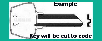 U01941 Key for SARGENT 5 Pin Locks