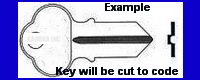 AL645 KEY FOR CHICAGO LOCK DOUBLE SIDED DOUBLE BIT - Click Image to Close