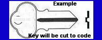 BO248 KEY FOR CHICAGO LOCK DOUBLE SIDED DOUBLE BIT - Click Image to Close