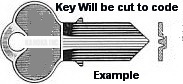 F844 Key for AMANA LUGGAGE CHICAGO LOCK and Misc Applications - Click Image to Close