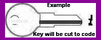 100T Key for CompX, DARRAN, TUOHY, GUNLOCKE, JOFCO