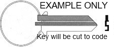 H5006 Key replacement for Challenger padlock applications - Click Image to Close