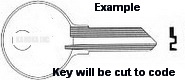 C1000C Key for MAC TOOLS, CompX Locks and More