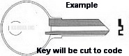 J297 Key for SNAP ON and COMPX Locks ONLY Single Sided - Click Image to Close