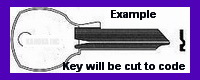 A6912 Key for CORRY BROWN ALLSTEEL JAMESTOWN Cabinets