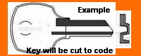 C256A Key for AMI, ROWE JUKEBOXES