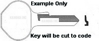 13Z462 Key for Master Lock Padlocks # 1, 3, 15, 17, 21, 77