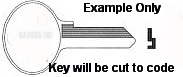 P1 Key for MASTER LOCK #7 Padlocks