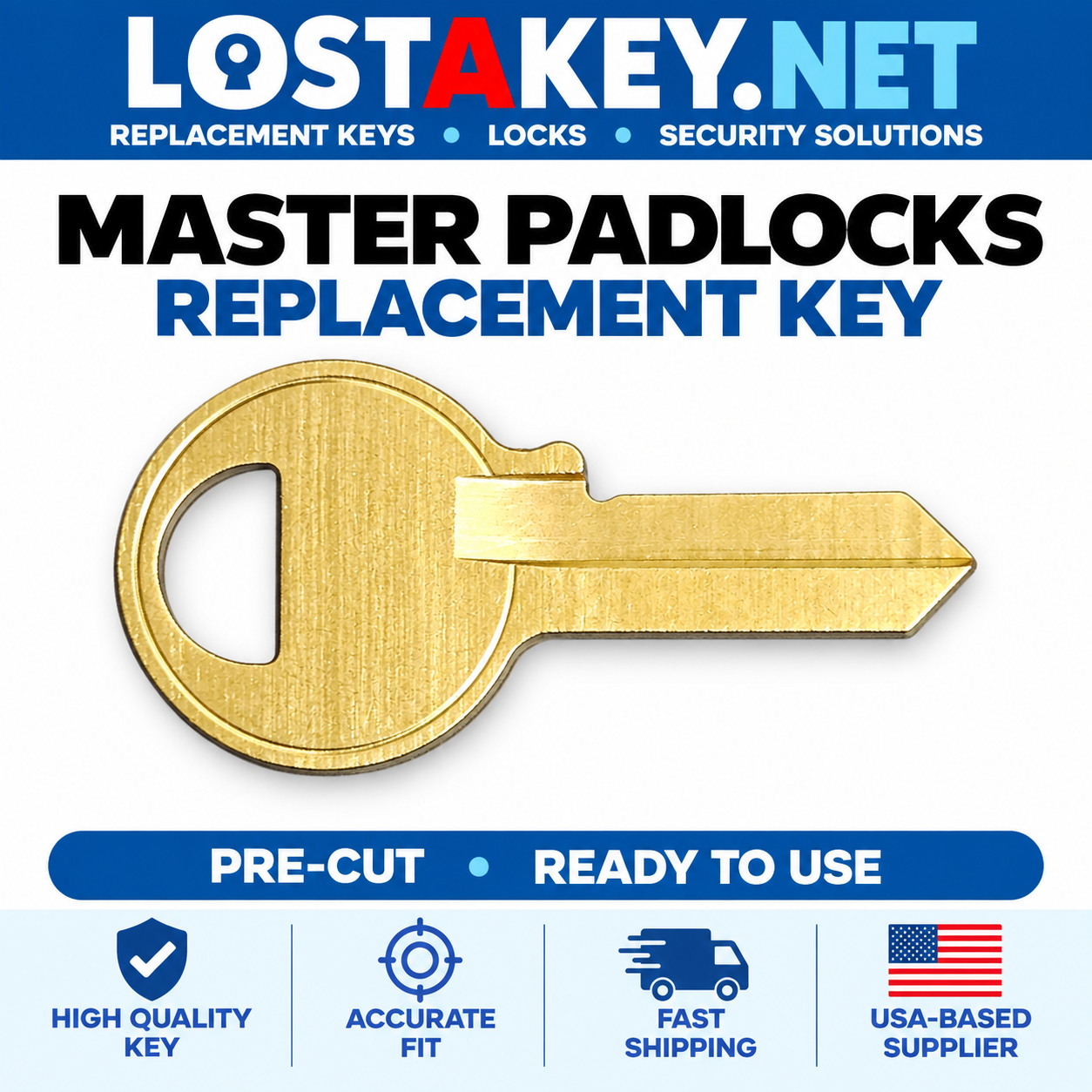 2196 Replacement Key for Master Lock #1 Padlocks