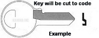 A1157 Key Master #5 Padlock Key - Click Image to Close