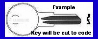 A1257 Key for FUEL CAPS, KELVINATOR, FORD AUTO MODEL A 1930-31 - Click Image to Close