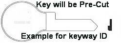 FK688 Key for Ford Trunk and Glove Compartment 1939-51