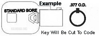 HMC10035 HMC010035 HMC0010035 Tubular Barrel Key HOMAK ACE II Wa - Click Image to Close