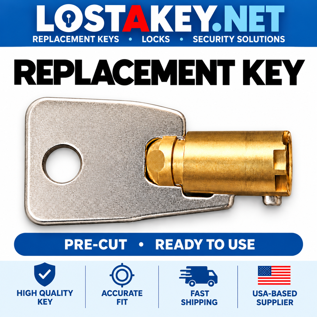B0518 Tubular Keys (2 Pcs) for California Immobilizer Pintle Lock C100700 39C437