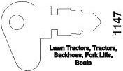 1147 Key For Heavy Equipment Yard Tractors Fork Lifts Boat Lifts T147 CH1 1147 Key For Heavy Equipment Yard Tractors Fork Lifts Boat Lifts T147 CH1