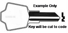 A Key for SENTRY 1100 and 1170 Chests Single Sided using a FORT
