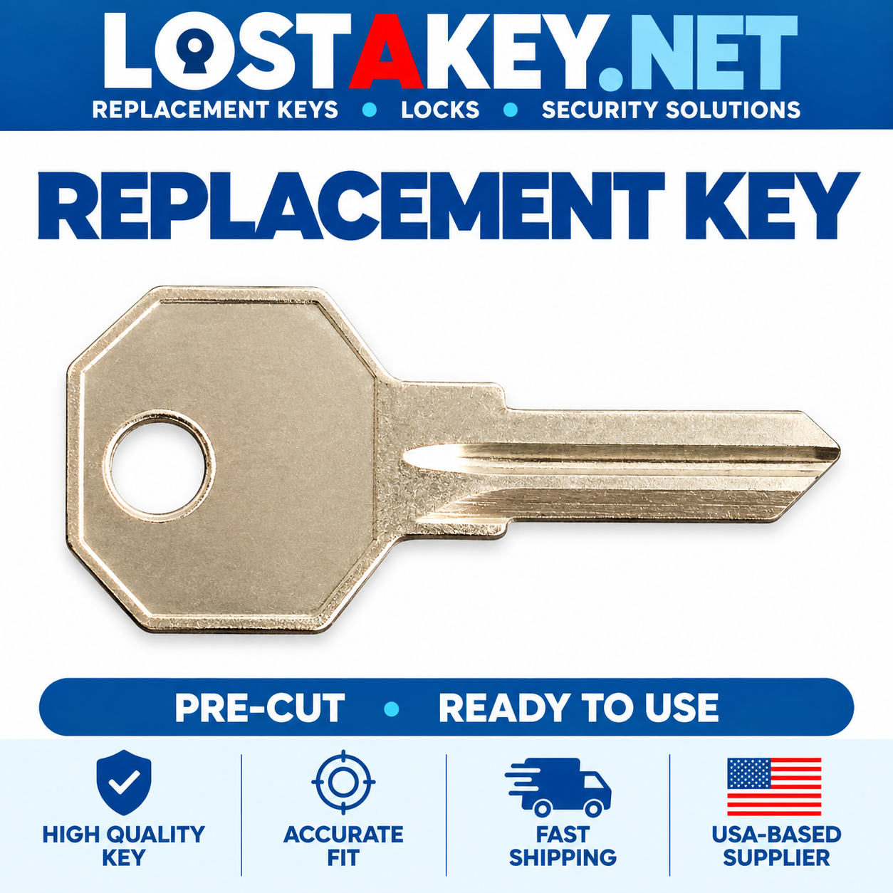13 013 Replacement Key for DELTA TOOL BOXES See Loc Pic