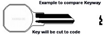 C18 Key for CONTICO Tuff Box ONE SIDED OLDER STYLE **