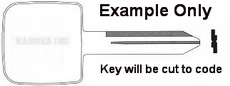 Z242 Key for Century, Front Liner 1997, International