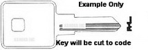 TM193 Key for TRIMARK 6 Wafer Locks