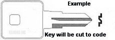 8001 KEY for Craftsman, Kobalt, Waterloo, Westward, Sears, Husky