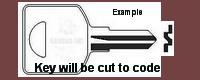 CW433 Key for RV Trailer and Campers, Fastec FIC Lock - Click Image to Close