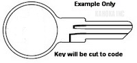 EP853 Key for BAUER Locks T-Handle applications - Click Image to Close