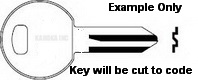 1001 KEY for TRIMARK Locks ** ONLY Double Sided