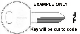 0C7 Key for Knapheide Truck Body, TriMark Locks