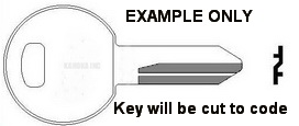 0B6 Key for Knapheide Truck Body, TriMark Locks - Click Image to Close