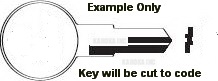 001 01 1 Key for SENTRY FIRE BOX SAFE ONLY TWO SIDED CUT