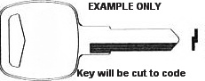 13607 Replacement Key for BOBCAT Ignitions