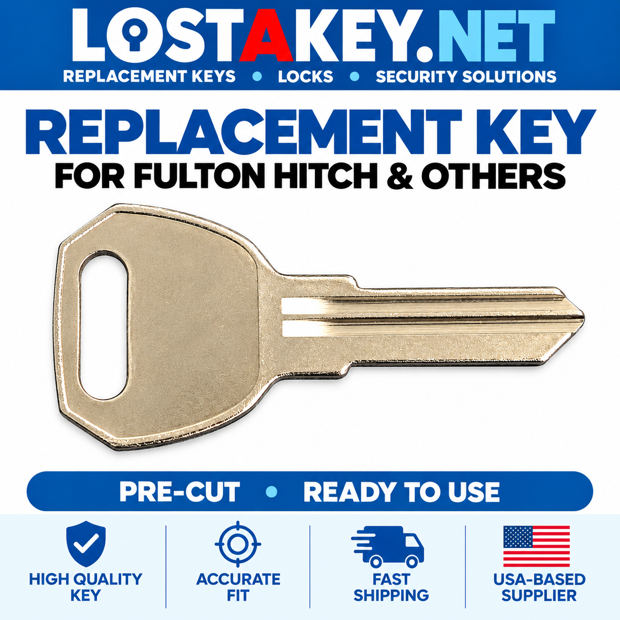 01 001 Key for CURT Hitches and Towing Equipment 1 Sided 01 001 Key for CURT Hitches and Towing Equipment 1 Sided