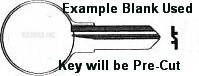 A1 A01 A001 Key For Kimball Office Furniture Double Sided Key, N