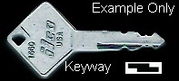 038 0038 Key for nuCamp Teardrop Campers for Rear Kitchen Galley - Click Image to Close