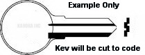 200R Key for UNDERCOVER and TONNEAU COVER Applications **