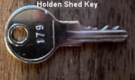 179 Key Replacement for Holden Shed as pictured