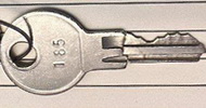 185 MK1 Key for Unknown Outdoor Shed see picture