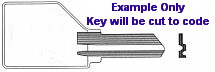 5101 Key for COLE FILE Cabinets with PUNDRA LOCK - Click Image to Close