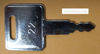 Key for Bobcat model 316 Mini Excavators Part 41307-00007 22B