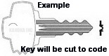 1001 Key for SNAP-ON Tool Boxes and FORT Locks