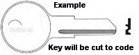 M005 M05 Key for MERIDIAN FILE CABINETS