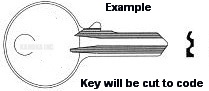 1111E Key for RITTAL Security Locks RONIS Switches and Equipment