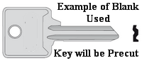 L2001 Key for CURT MFG Equipment CURT GROUP KEY