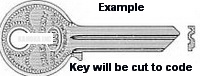 H502 Key for Trunks using a YALE Lock **