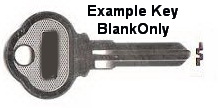 1578D CLB4 Blank Key for Older Club Locks UNCUT